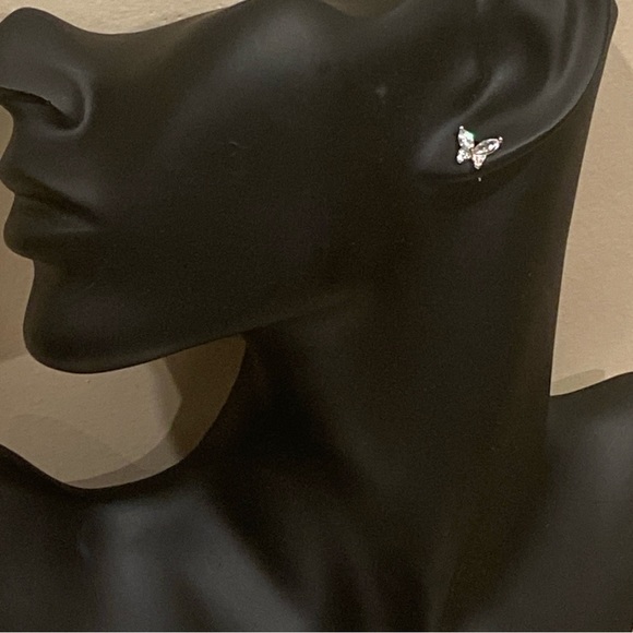 Giani Bernini Cubic Zirconia Butterfly Stud Sterling Silver Earrings - Picture 9 of 10